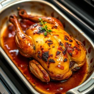 Oven-Braised Chicken with Crispy Skin Ready to Serve