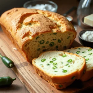 Vegan Jalapeño Cheese Artisan Bread Freshly Baked