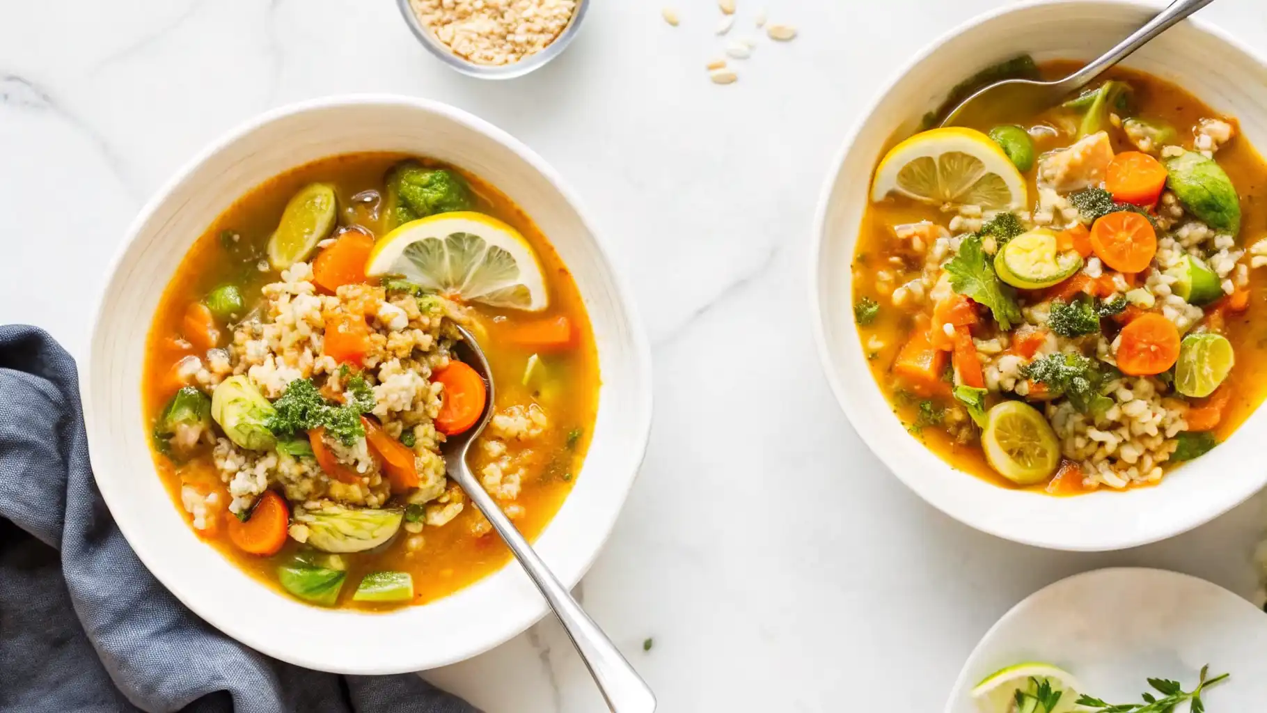 Hearty Lemon Chicken Rice Soup