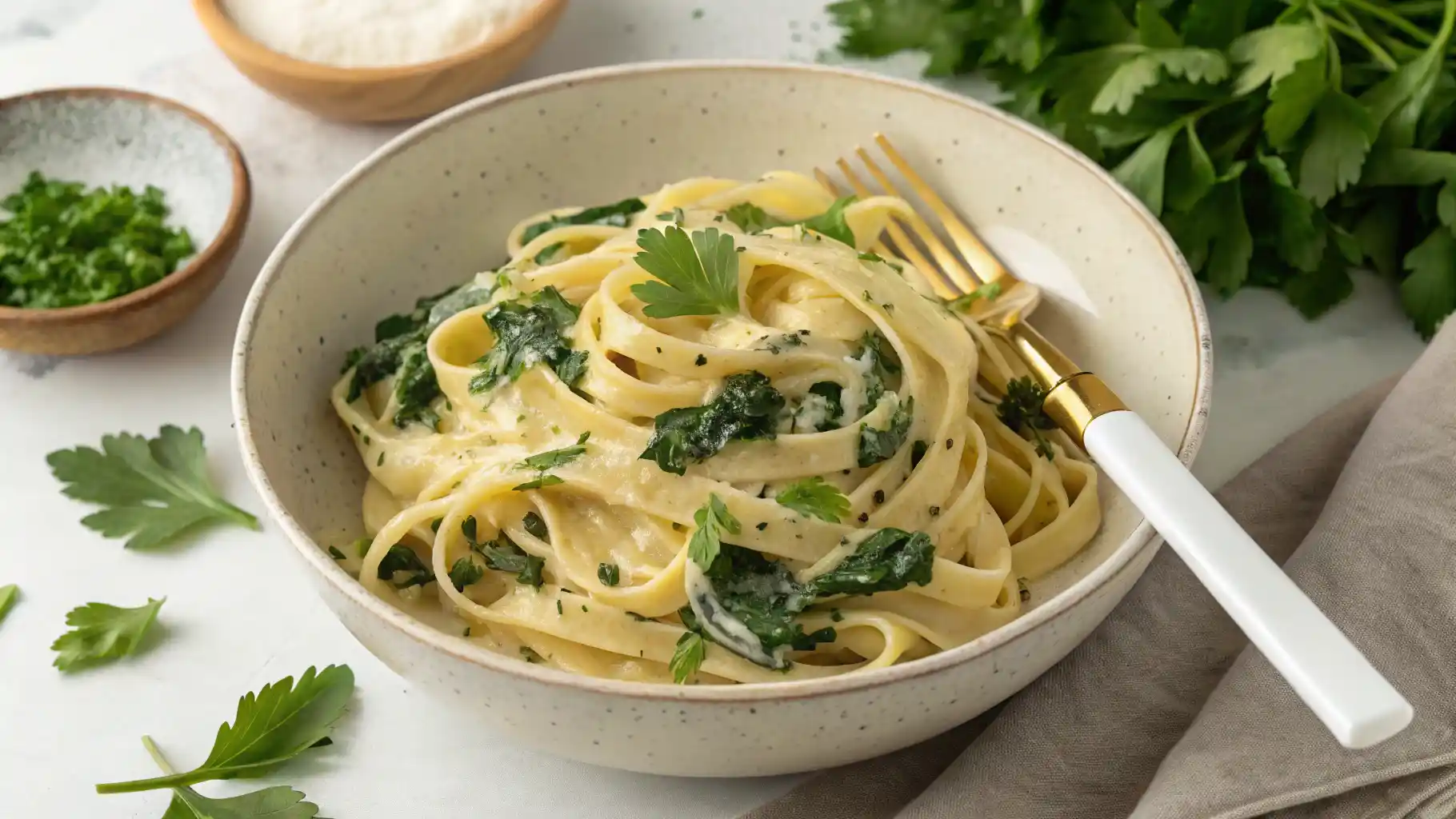 Creamy Boursin Chicken Pasta with Spinach