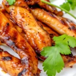 Glazed Grilled Salmon Belly Strips