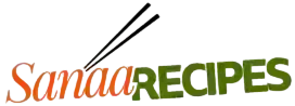 Sanaa Recipes logo with stylized chopsticks and colorful text