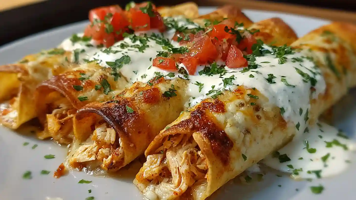 Baked Cream Cheese Chicken Taquitos