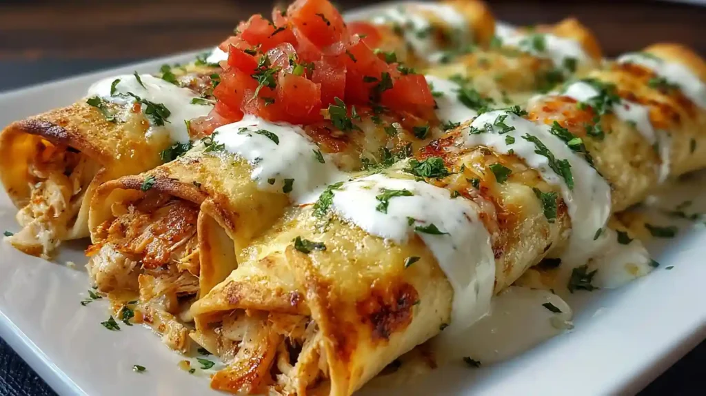 Baked Cream Cheese Chicken Taquitos