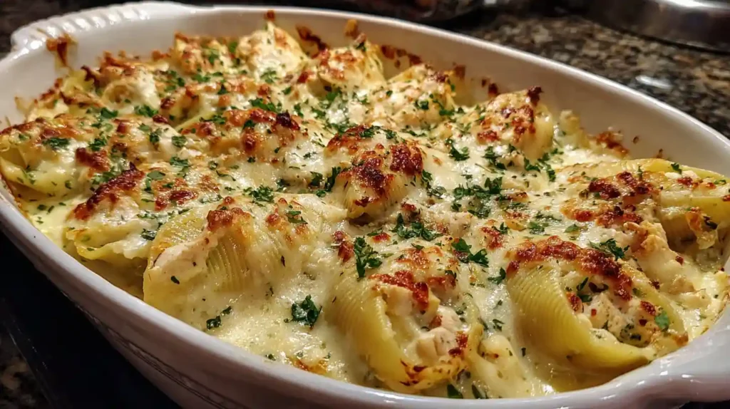Chicken Alfredo Stuffed Shells