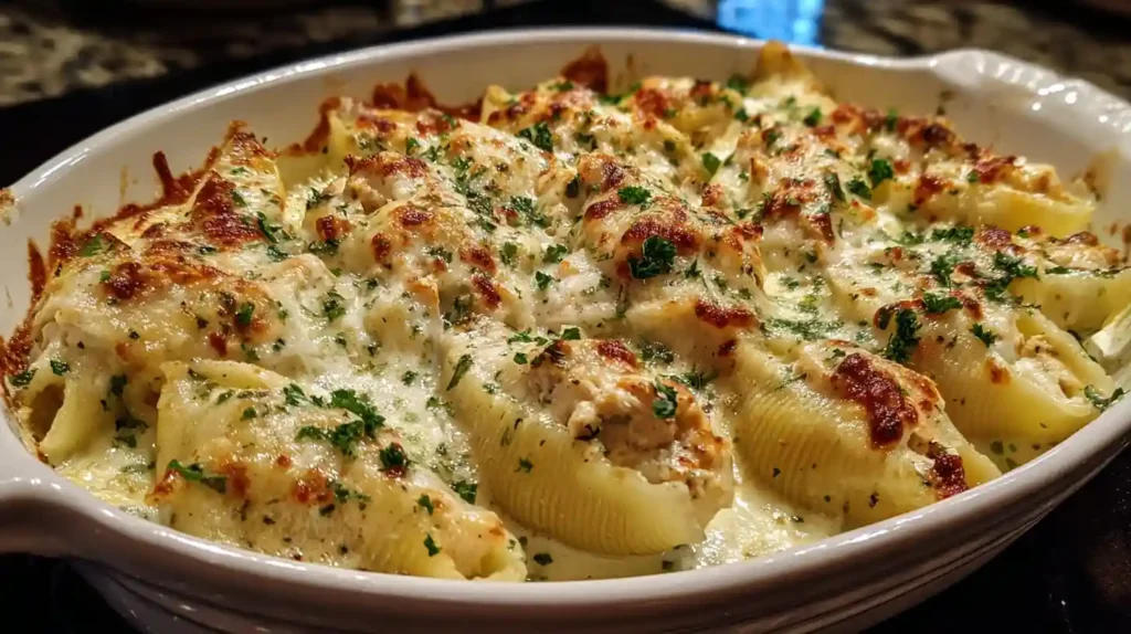 Chicken Alfredo Stuffed Shells