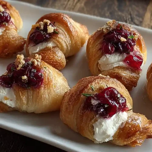 Cranberry Cream Cheese Crescent Bites