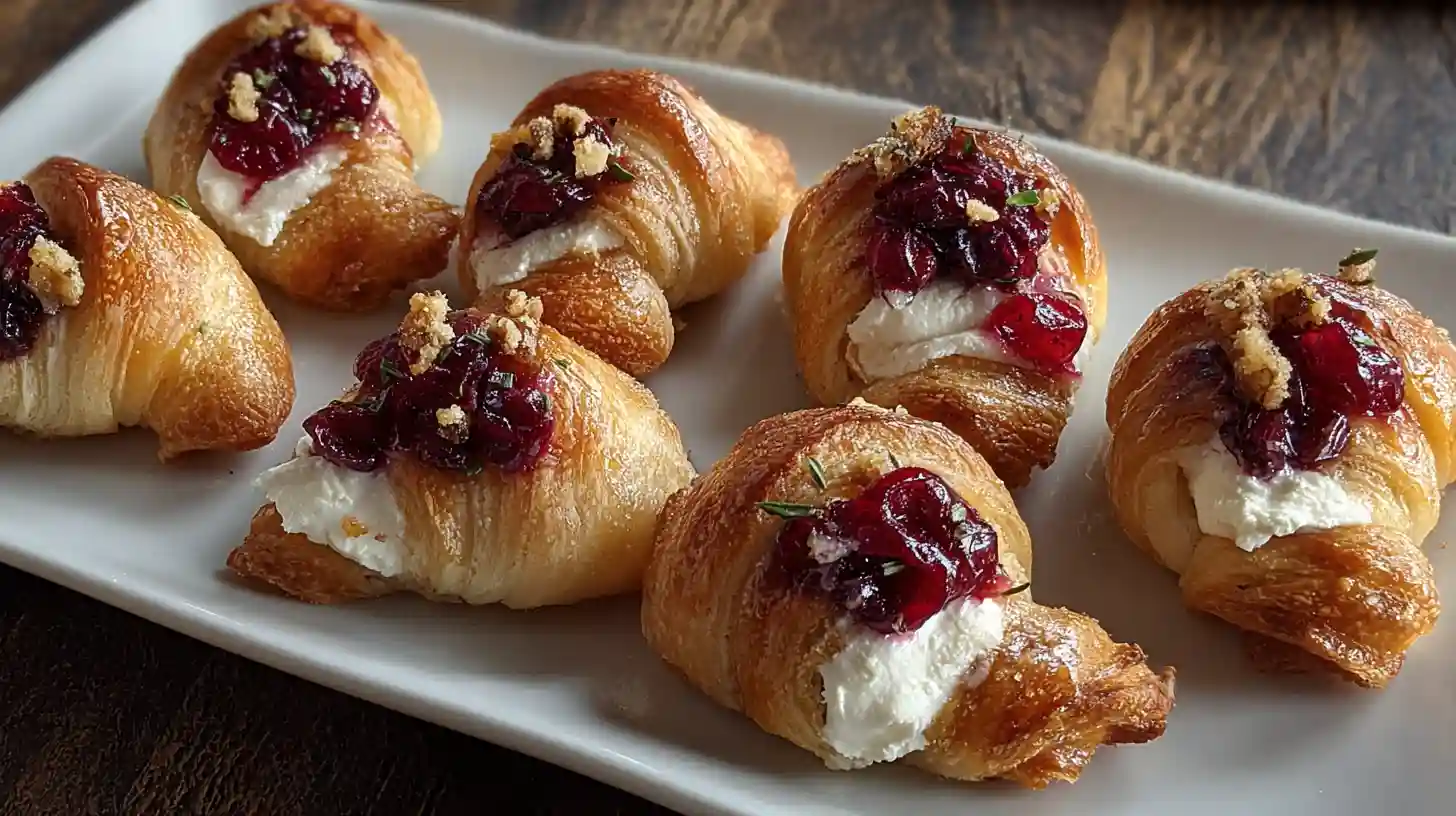 Cranberry Cream Cheese Crescent Bites