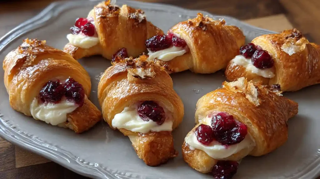 Cranberry Cream Cheese Crescent Bites