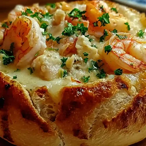 Stuffed Seafood Bread Bowl Recipe