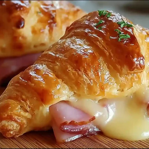 Baked Ham and Cheese Croissants
