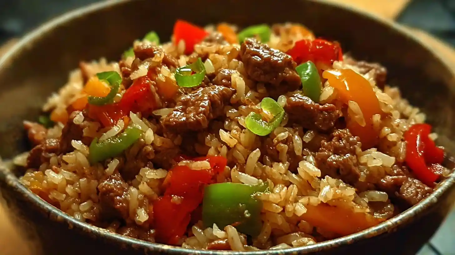 Beef and Pepper Rice Bowl