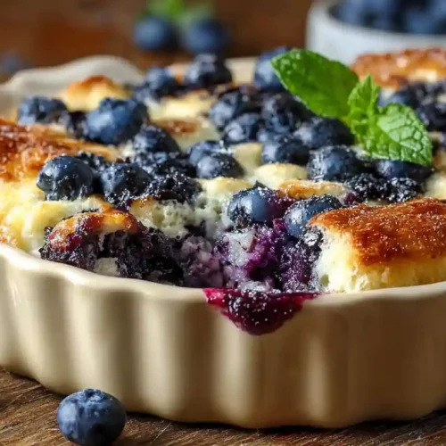 Blueberry Cottage Cheese Breakfast Bake