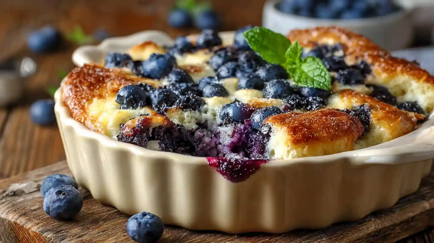 Blueberry Cottage Cheese Breakfast Bake