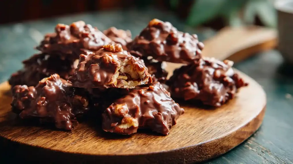 Chocolate-Covered Caramel Pecan Treats