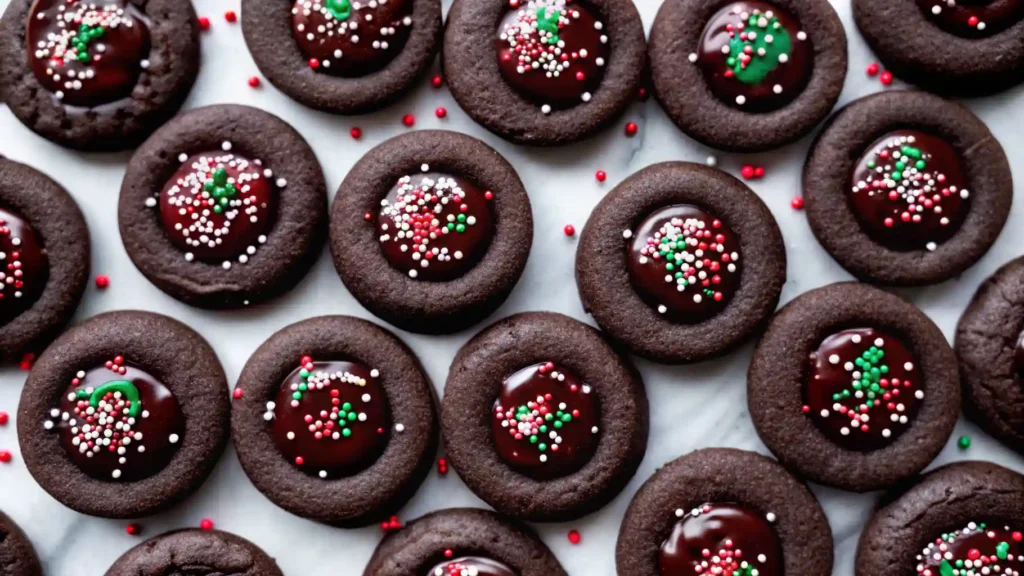 Chocolate Thumbprint Cookies