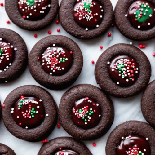 Chocolate Thumbprint Cookies