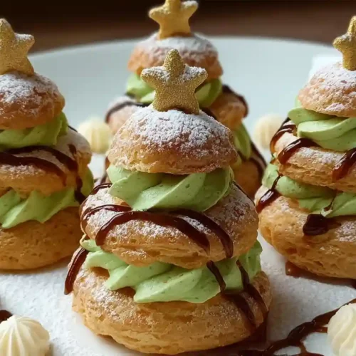 Christmas Tree Cream Puffs