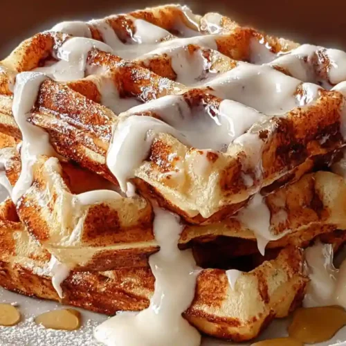 Cinnamon Roll Waffles Cream Cheese