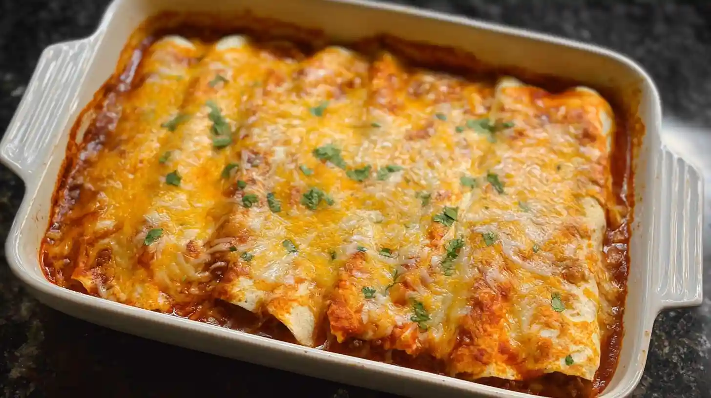 Ground Beef Enchiladas With Red Sauce
