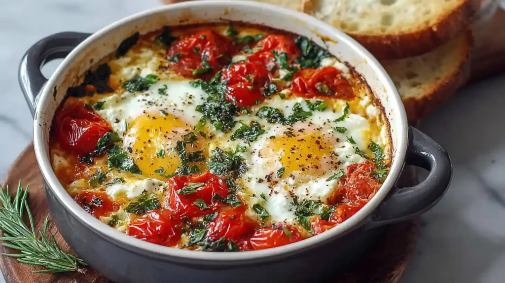 Mediterranean Baked Feta Eggs