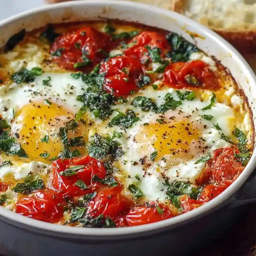 Mediterranean Baked Feta Eggs