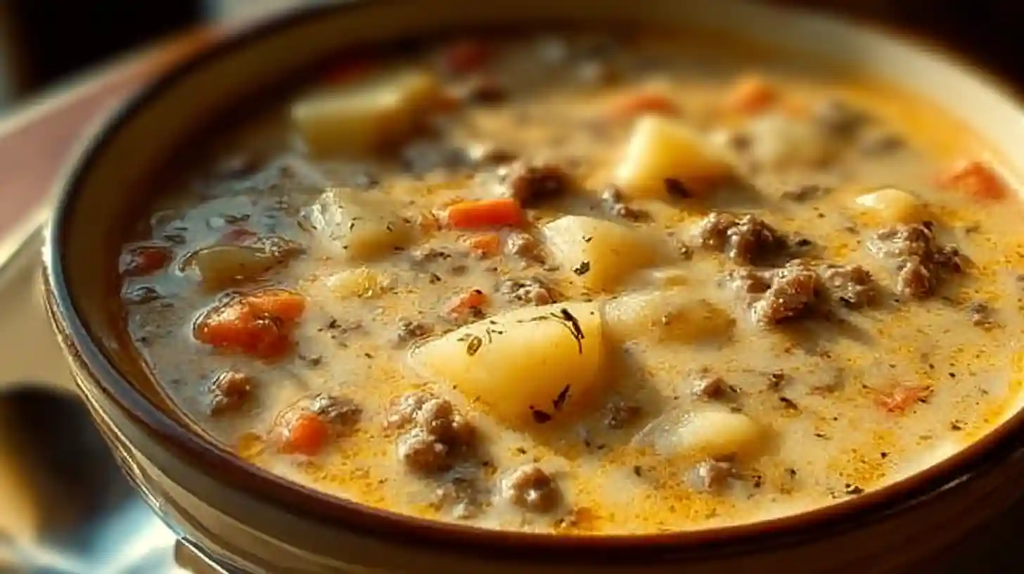 Potato And Ground Beef Soup