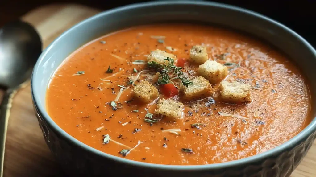 Roasted Red Pepper And Tomato Soup