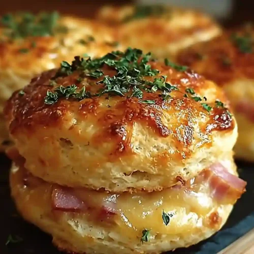 Savory Ham and Cheese Butter Biscuits