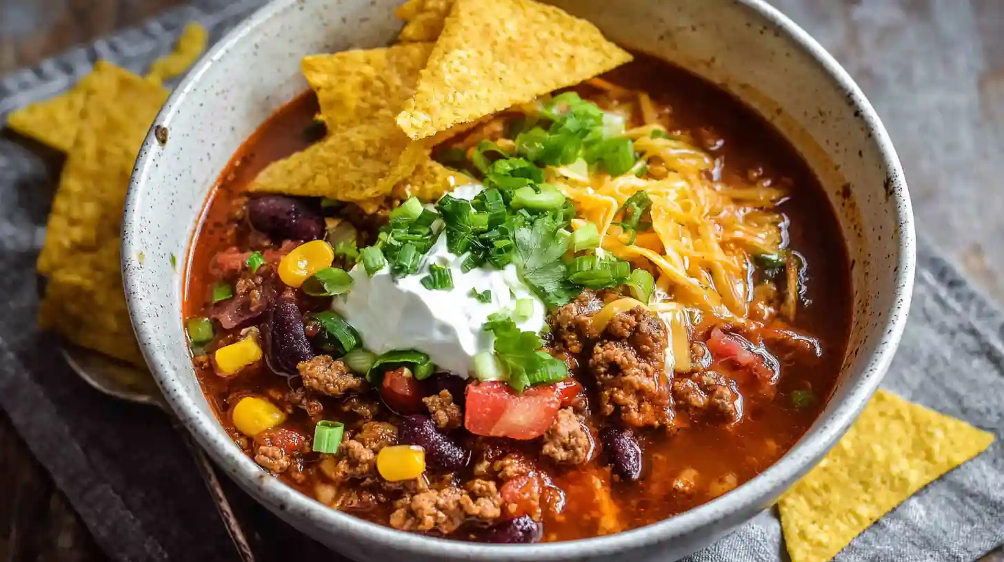 Taco Soup With Ground Beef