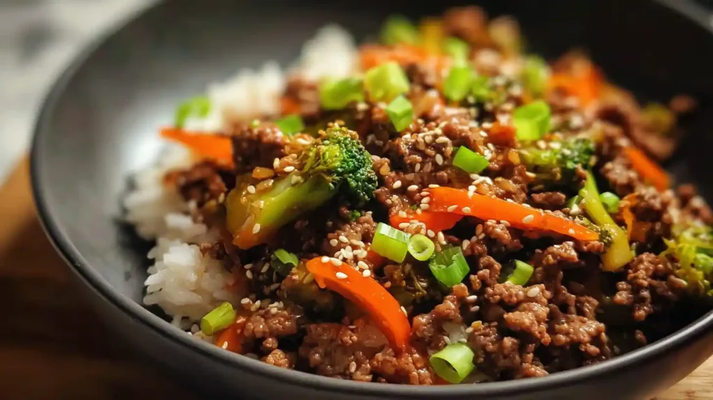 Teriyaki Ground Beef Stir-Fry Recipe