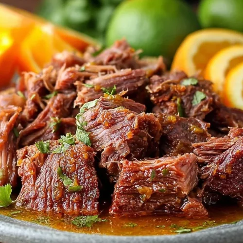 Zesty Orange Lime Slow Cooker Shredded Beef