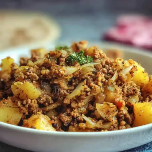 Aloo Keema Ground Beef And Potato Curry