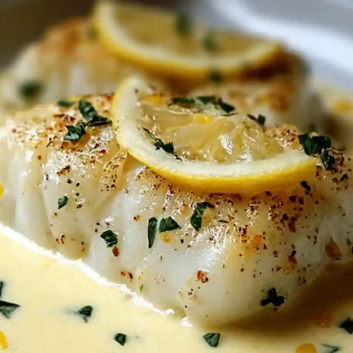 Baked Cod in Coconut Lemon Cream Sauce