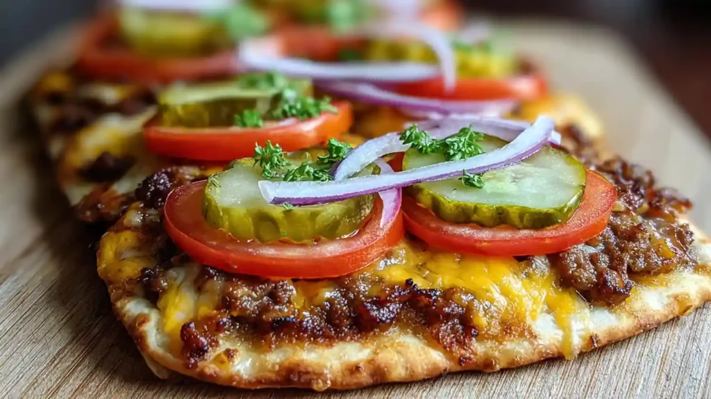 Cheeseburger Flatbreads Recipe