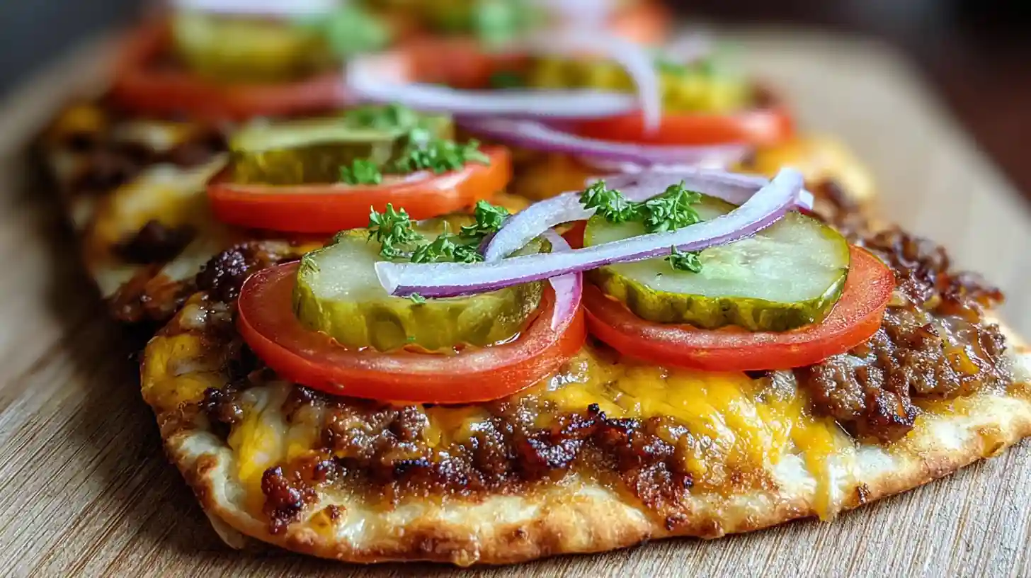 Cheeseburger Flatbreads Recipe