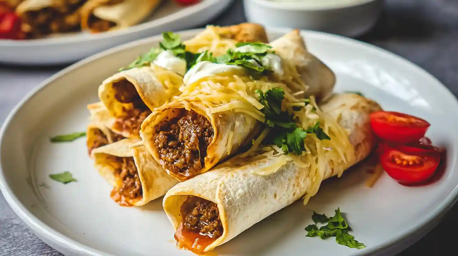 Cheesy Beef Flautas