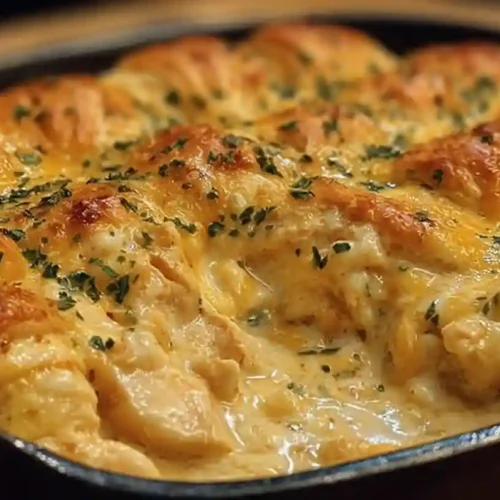 Cheesy Chicken Crescent Bake