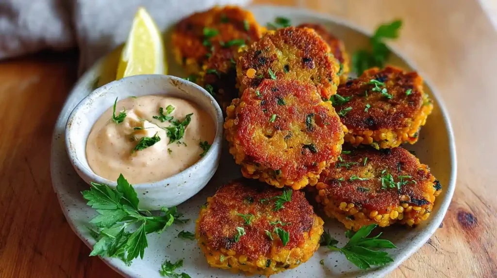 Chickpea Fritters with Veggies