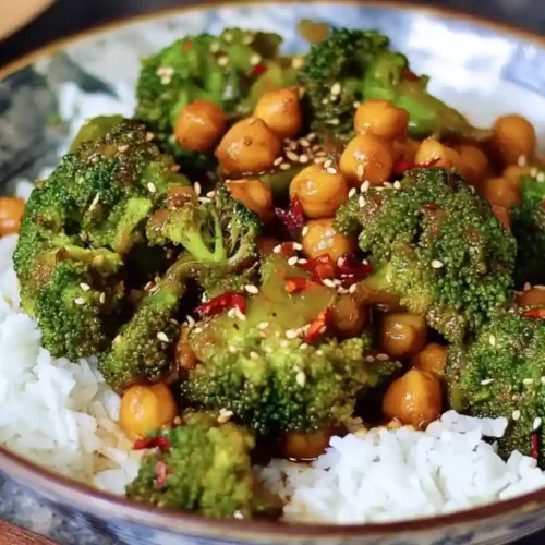 Garlic Broccoli Stir Fry With Chickpeas