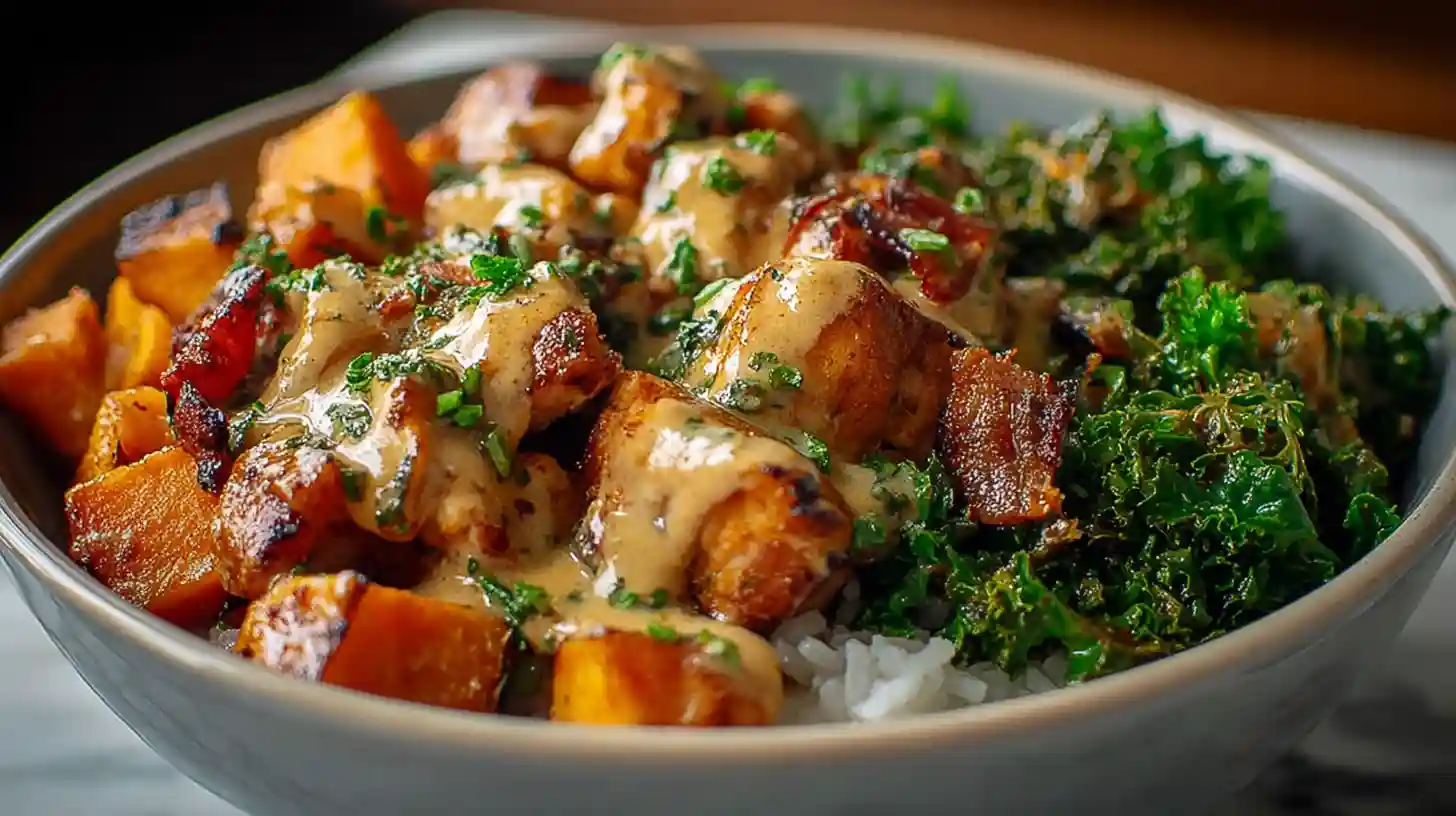 Healthy Chicken & Sweet Potato Bowls