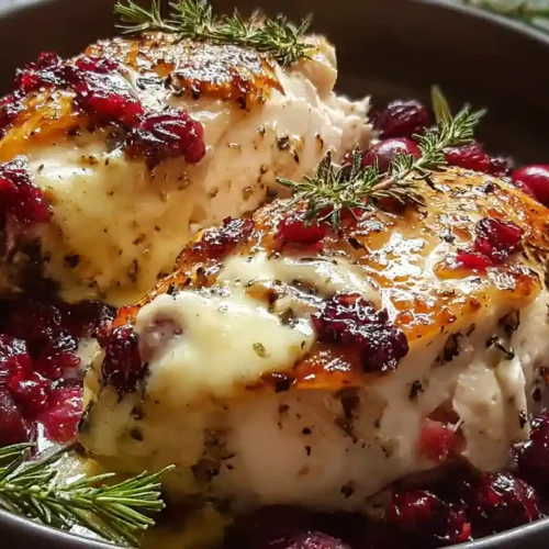 Impressive Cranberry Brie Stuffed Chicken