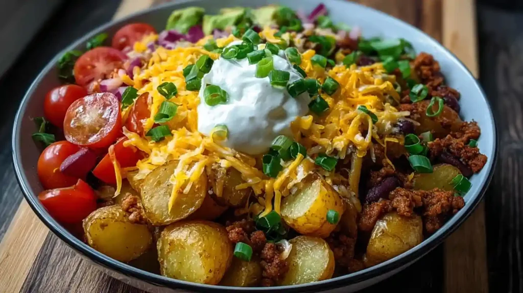 Loaded Potato Taco Bowl