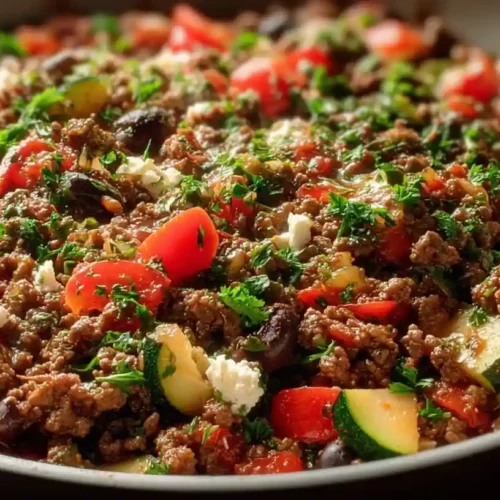 Mediterranean Ground Beef Stir-Fry