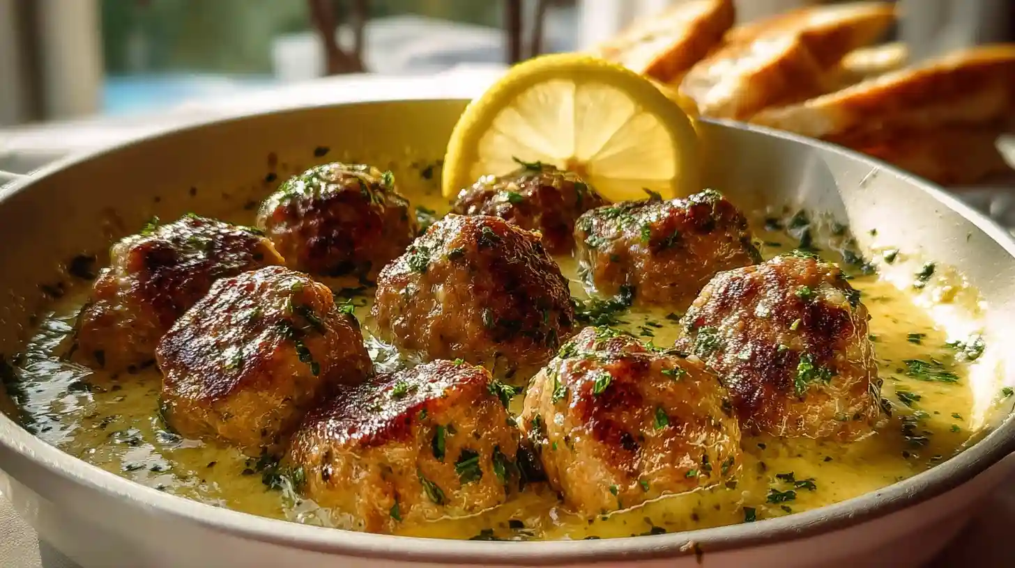 The Softest and Juiciest Greek Meatballs in Lemon Sauce