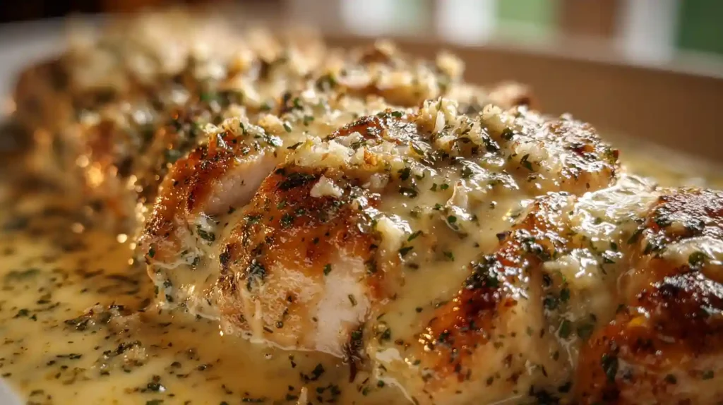 Baked Caesar Chicken with Creamy Parmesan Sauce