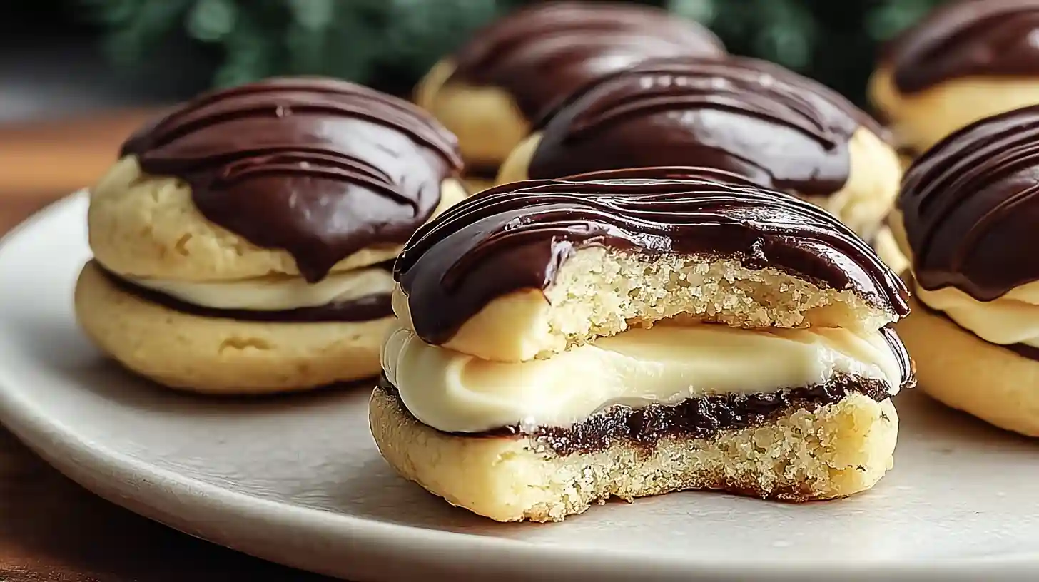 Boston Cream Pie Cookies