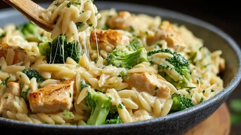 Cheesy Chicken Broccoli Orzo