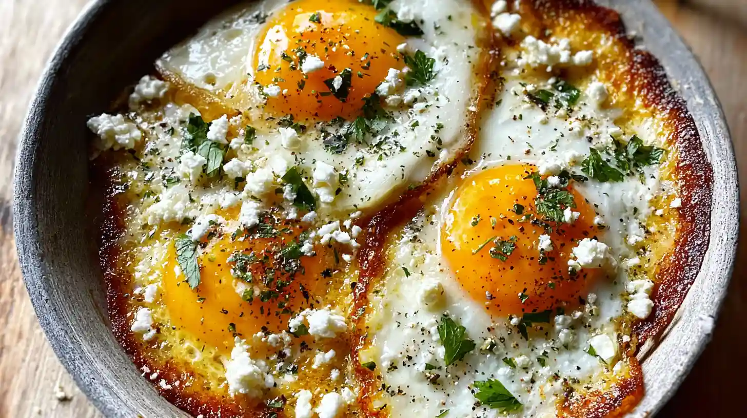 Crispy Feta Fried Eggs