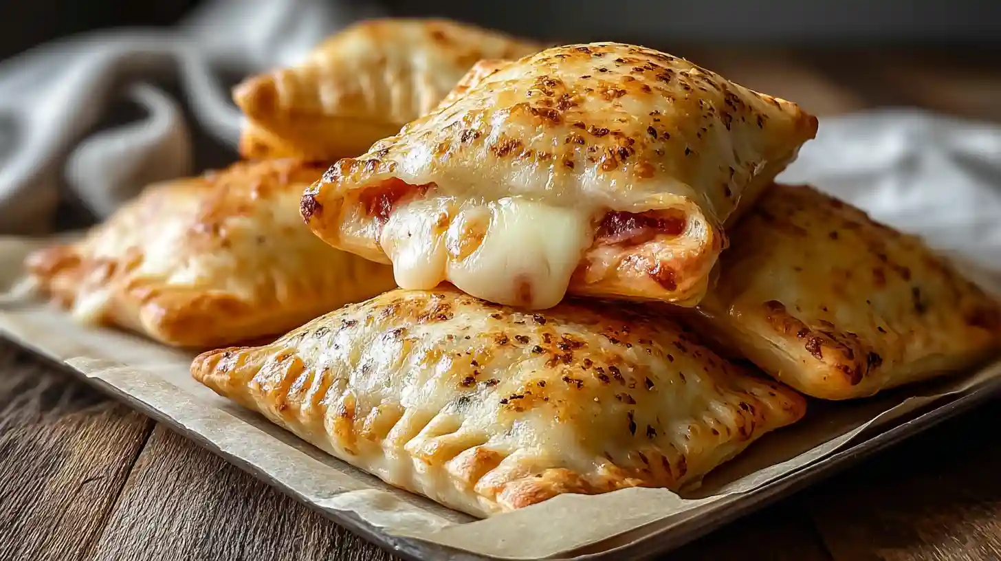 Homemade Cheesy Pizza Pockets